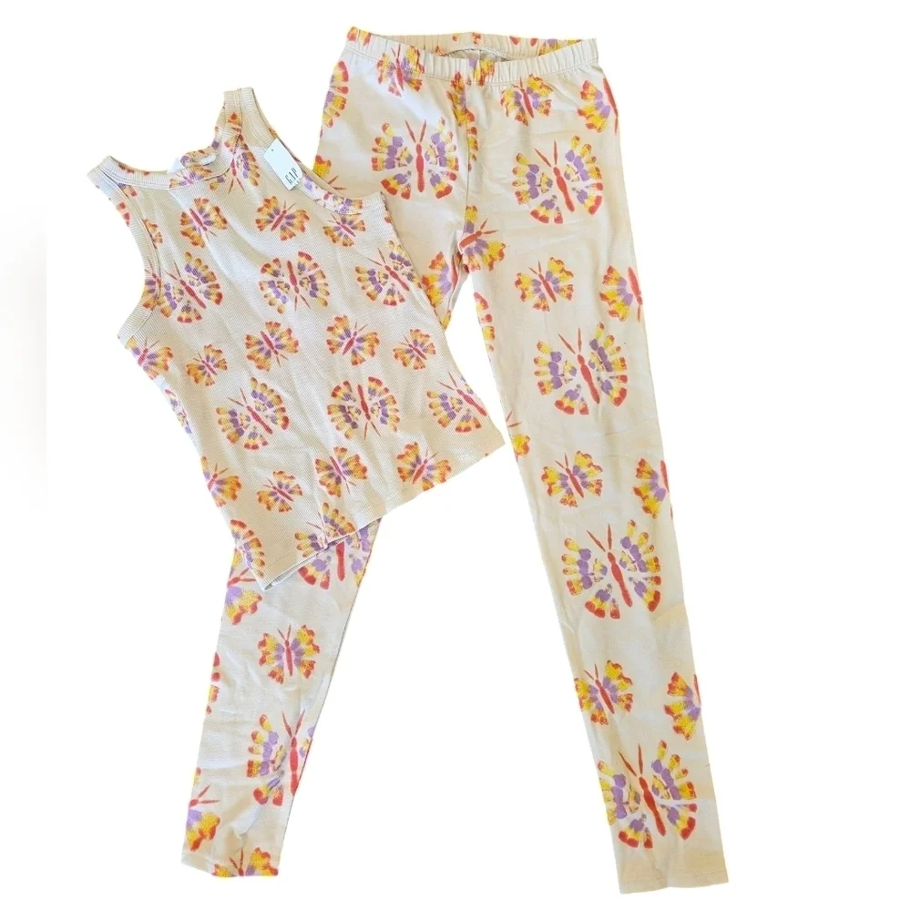 Gap Kids Big Girls Butterfly Multi Pant Set NEW